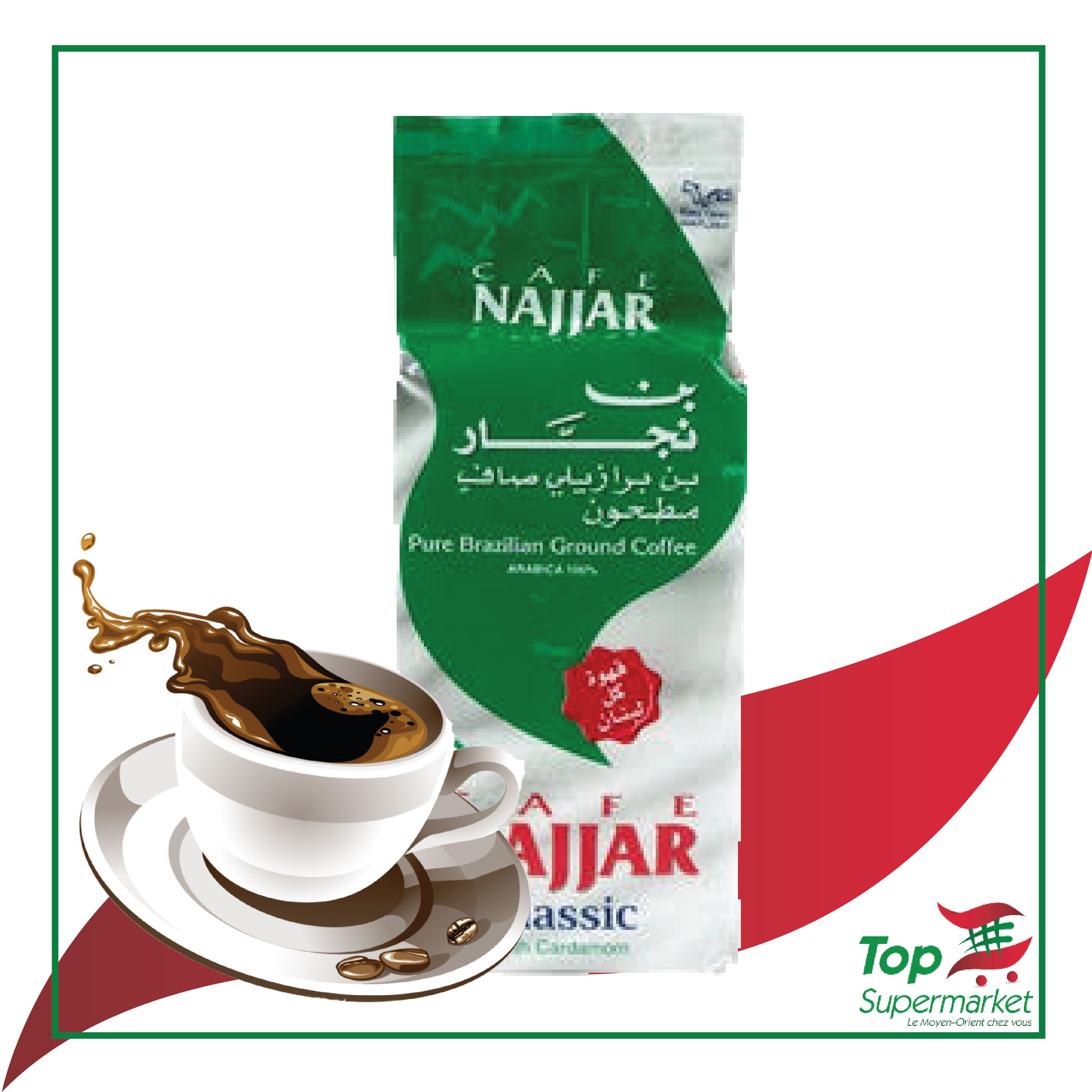 Najjar café classic avec cardamome 450gr